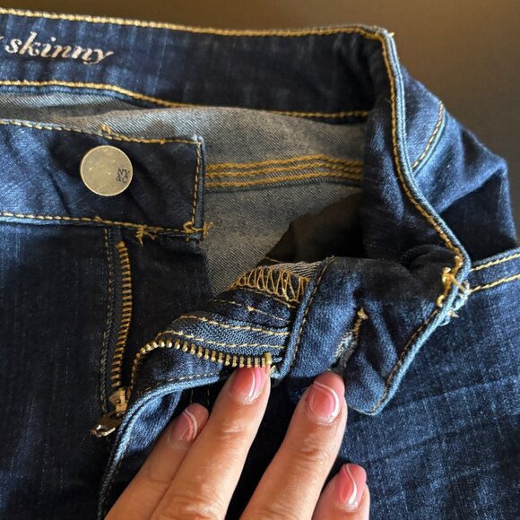 NY&C Curvy Skinny Jeans Womens Sz 8 Average Dark Wash Blue Denim Casual Western - Picture 6 of 8